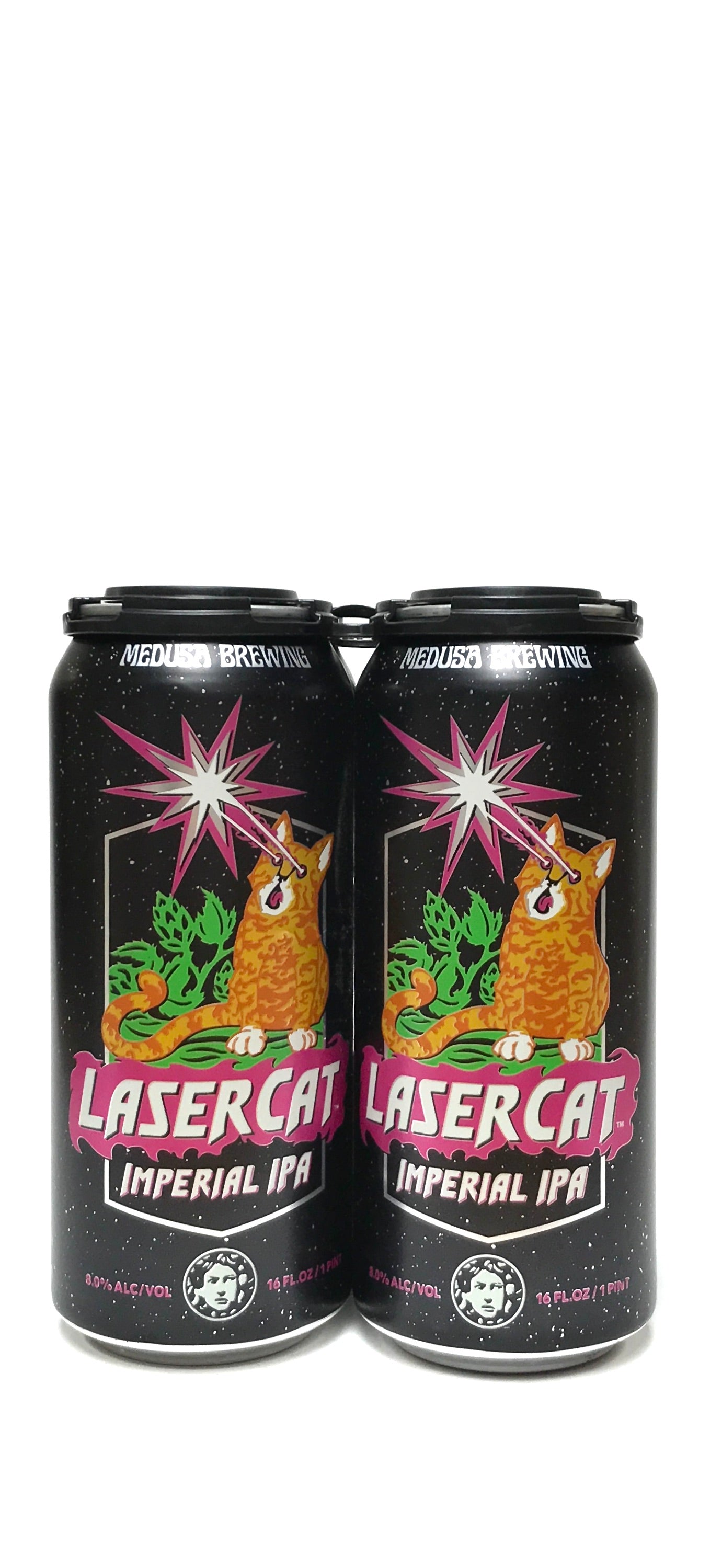 Medusa Brewing Laser Cat Imperial IPA 16oz Can 4Pack Fiske & Main