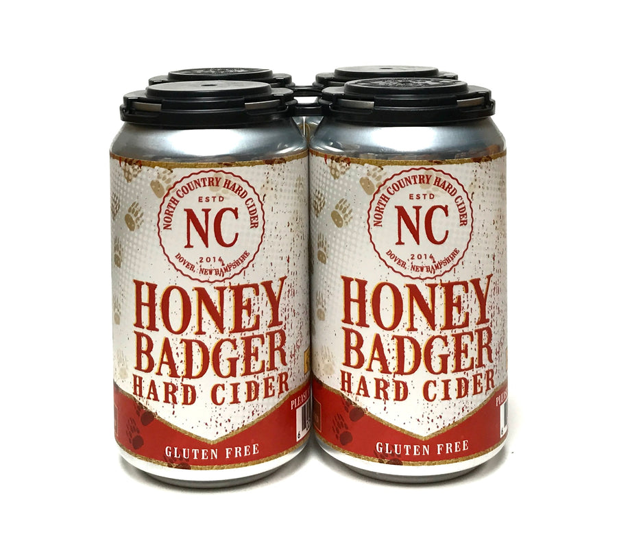 North Country Honey Badger Hard Cider 12oz Can 4-Pack