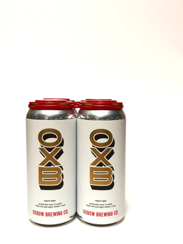 Oxbow Brewing OXB export lager 16oz Can 4-Pack