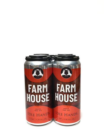 Idle Hands Farm House Rustic Pale Ale 16oz Can 4-Pack