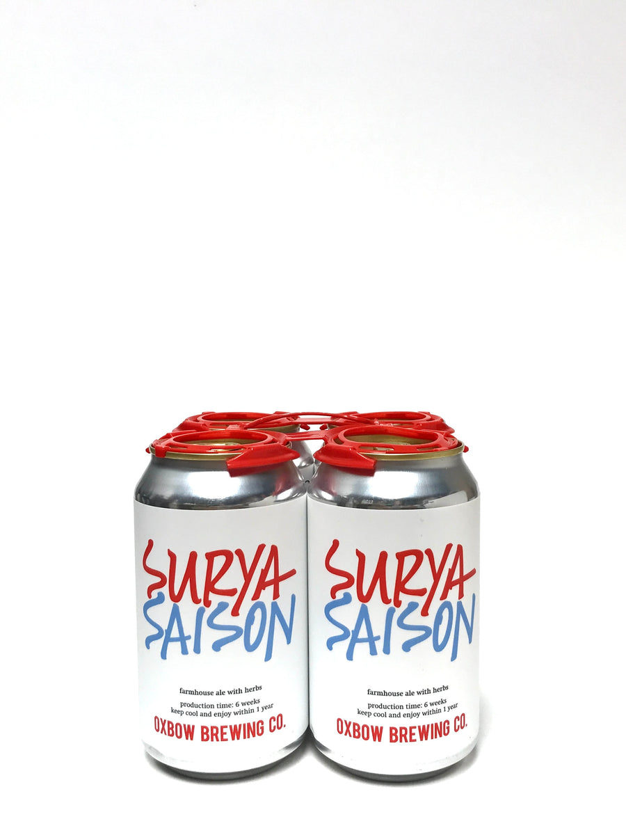 Oxbow Surya Saison Farmhouse Ale With Herbs 12oz Can 4-Pack