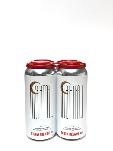 Oxbow Brewing Nightfall Dark Lager 16oz Can 4-Pack