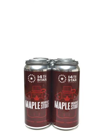 14th Star Maple Breakfast Stout 16oz Can 4-Pack