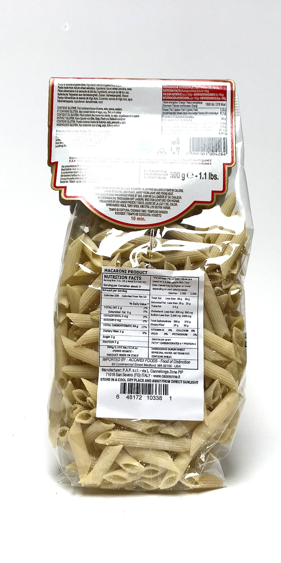 Cara Nonna Penne Rigate Al Bronzo 17oz