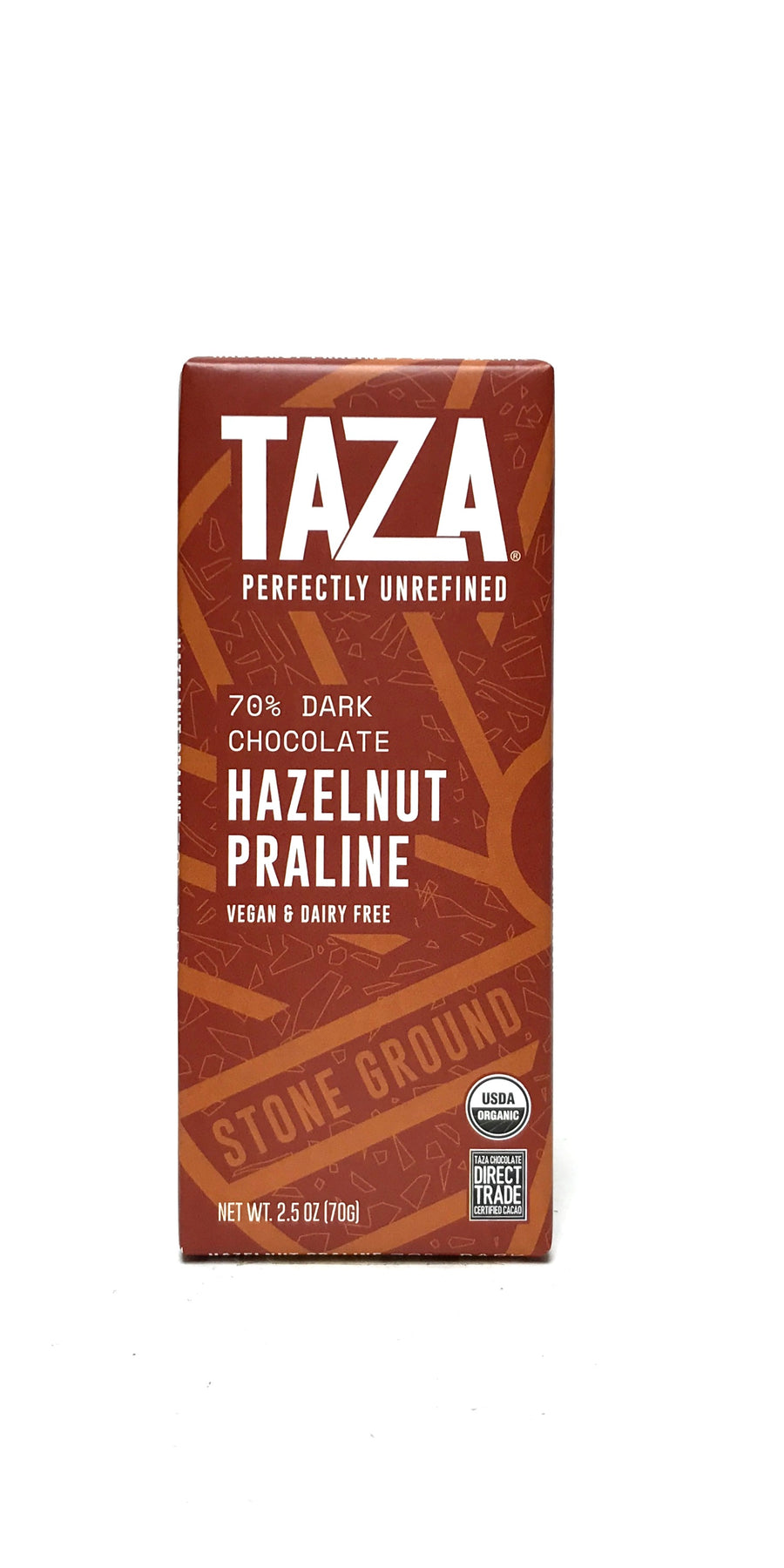 Taza Dark Chocolate Bar Hazelnut Praline 2.5oz