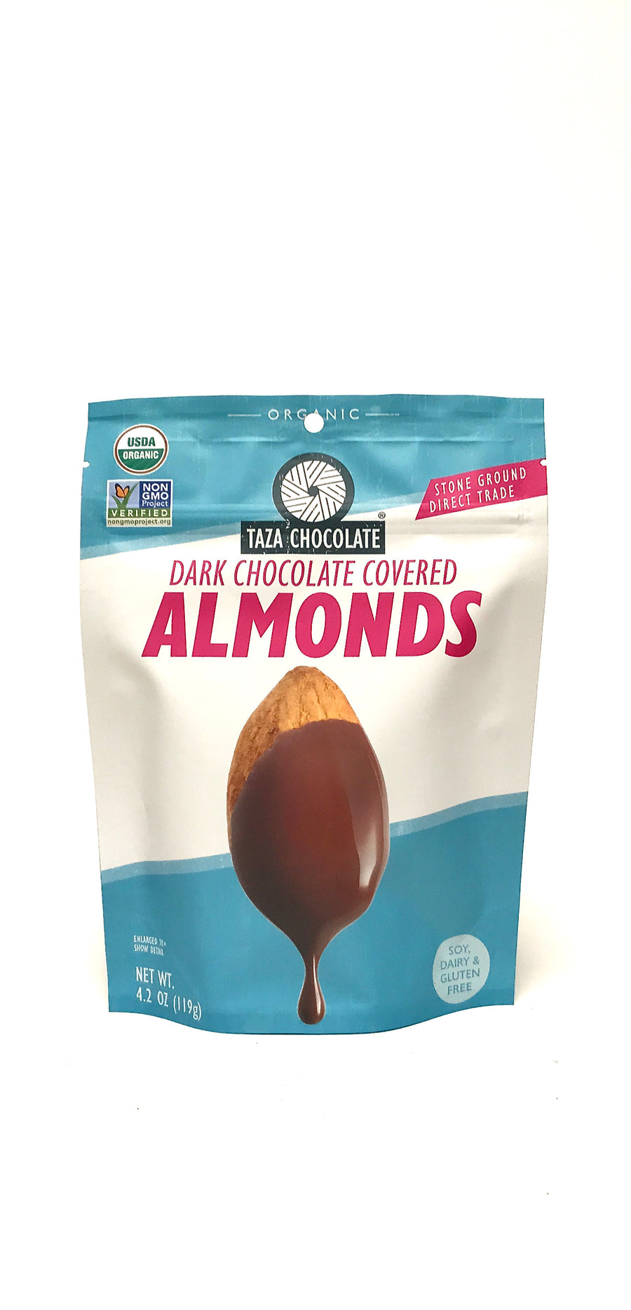 Taza Dark Chocolate Covered Almonds 4.2oz